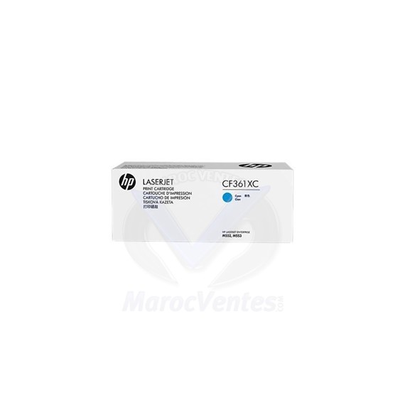Cartouche de toner 61X Cyan LaserJet à rendement élevé originale 9500 pages CF361XC