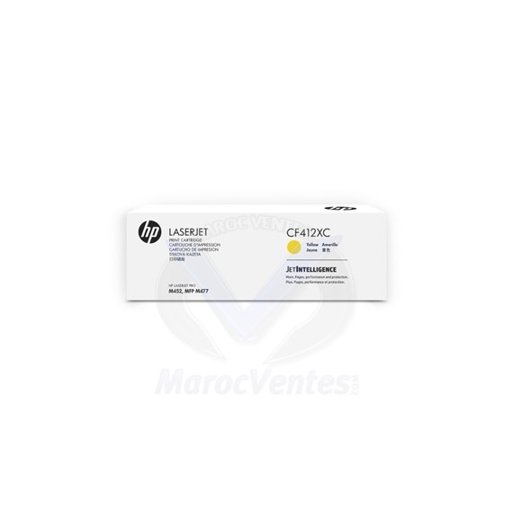 Cartouche de toner LaserJet jaune originale de contrat à haut rendement CF412XC