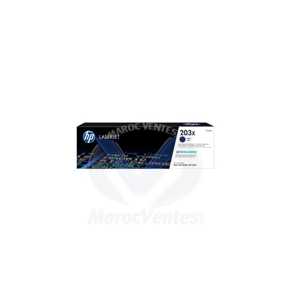 Cartouche de toner 203X LaserJet noir grande capacité 3 200 pages authentique CF540X