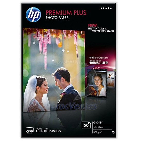 HP Premium Plus Glossy Photo Paper 50 shts, 10x15-HP Premium Plus Glossy Photo Paper 50 shts, 10x15