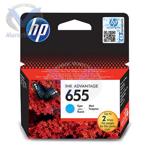 HP 655 Cyan Ink Cartridge-HP 655 Cyan Ink Cartridge