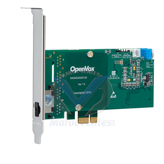 Carte T1/E1/J1 PRI 1 Port PCI-E (Version avancée, Bas Profil) 04LPT692X27S