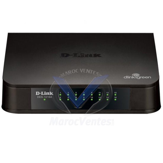 Switch D-LINK Ports 16 ports 10/100Mbps Fast Ethernet DES-1016A