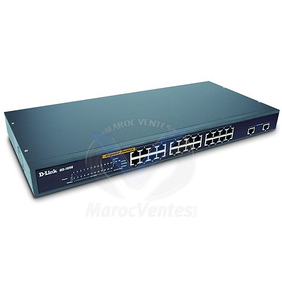 Switch 24 Ports + 2 Ports Gigabit Boitier Méttalique DES-1026G/E