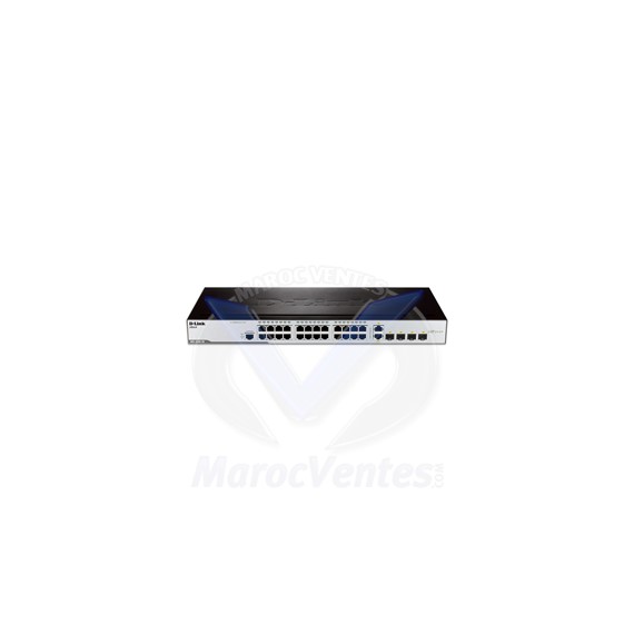 Switch 24 x 10/100 + 4 x SFP Gigabit combiné Géré 1U DES-3200-28/E