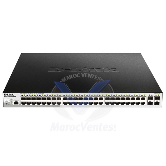 Smart switch 48-Port 10/100/1000BaseT PoE + 4 Gigabit SFP ports 740W DGS-1210-52MPP