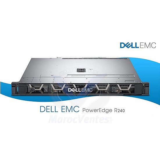 Serveur Rack PowerEdge R240 E-2124 8GB 2*1TB PERC H330 DL-PER240-E-2124A
