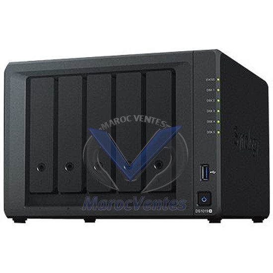 Serveur NAS 5 Baies Intel Quad core 1,5GHz DS1019+