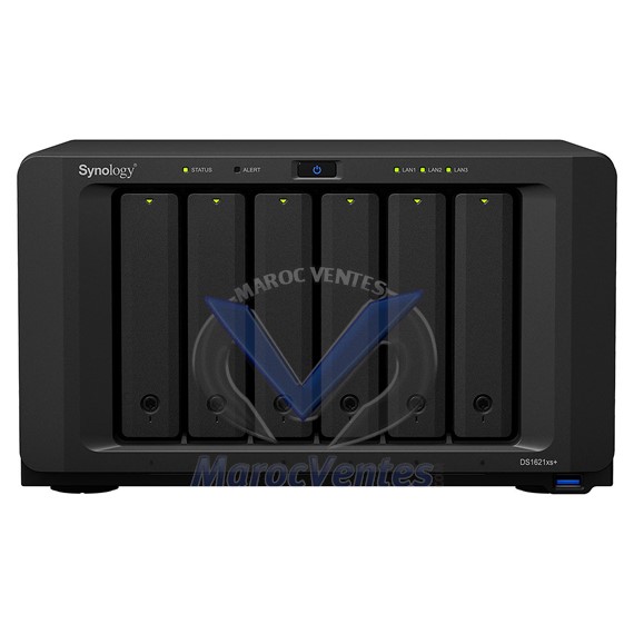 Serveur NAS 6 baies 8 Go de RAM DDR4 Intel Xeon D-1527 LAN 10 GbE DS1621xs+