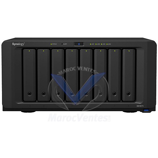 DiskStation Serveur NAS 8 Baies Intel Quad Core 2.4 Ghz 2 Go de RAM DS1817+ (2GB)