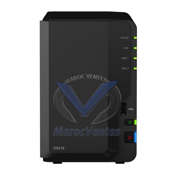 Barebone Serveur NAS 2 baies avec transcodeur 4K DS218