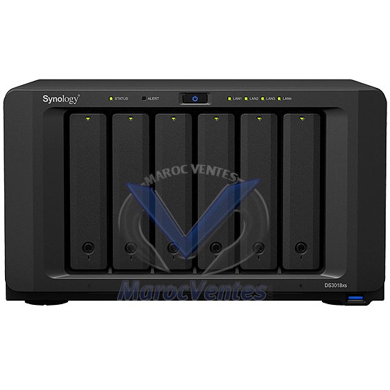DiskStation Serveur NAS 6 Baies Intel Pentium D1508 Dual Core 8 Go Ram DS3018XS