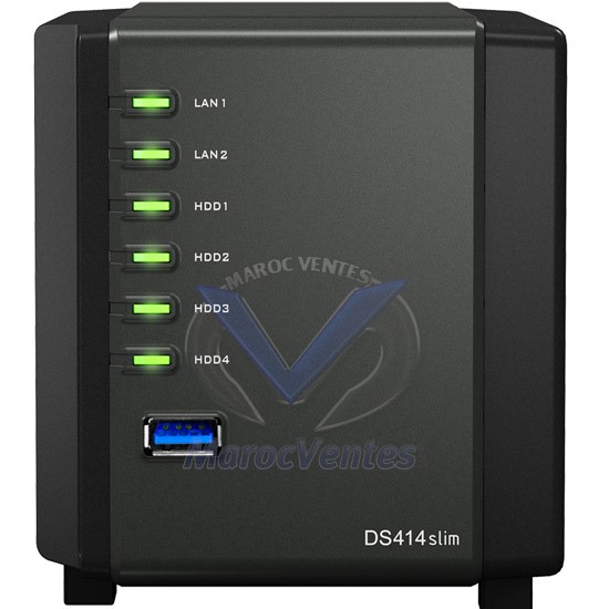 Barebone Serveur NAS 4 Baies Compact pour HDD/SSD 2.5" DS414slim