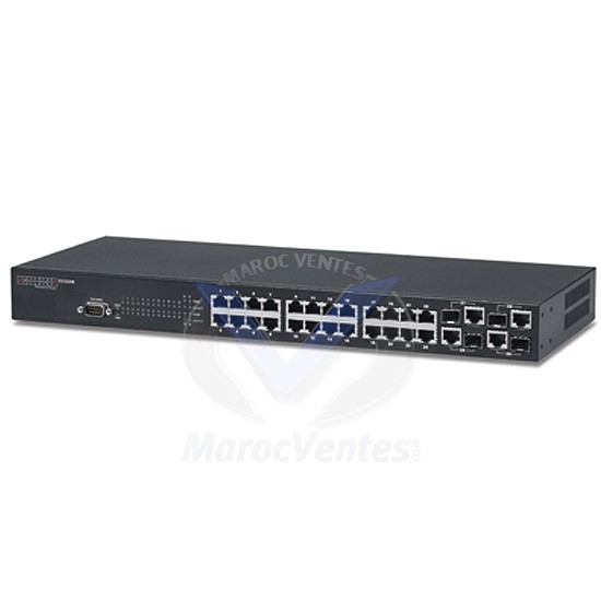 Commutateur - Géré - 24 x 10/100 + 4 x SFP Gigabit combiné - Ordinateur de bureau - PoE ES3528M EU