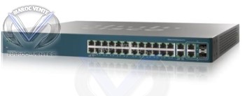 Switch 24 ports 10/100 Mbps Administrable niveau 2 + 4 ports 10/100/1000 Mbps ESW-520-24-K9
