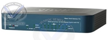 Switch 8 ports 10/100 Mbps Administrable niveau 2 + 1 port 10/100/1000 Mbps PoE ESW-520-8P-K9