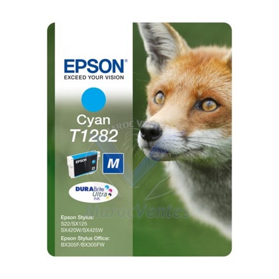EPSON Cartouche - Renard - Encre DURABrite Ultra Cyan C13T12824011