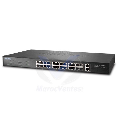 24-Port 10/100TX + 4-Port Gigabit Managed Switch with 2 Combo 100/1000X SFP Ports FGSW-2840