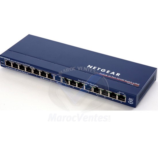 Switch Prosafe 16 Ports 10/100 dont 8 Ports PoE FS116P