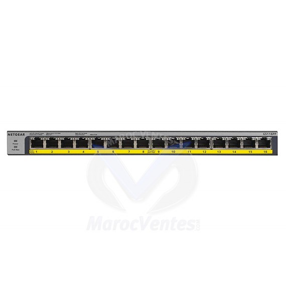 Switch non géré 16 Ports Gigabit Ethernet PoE+ GS116PP