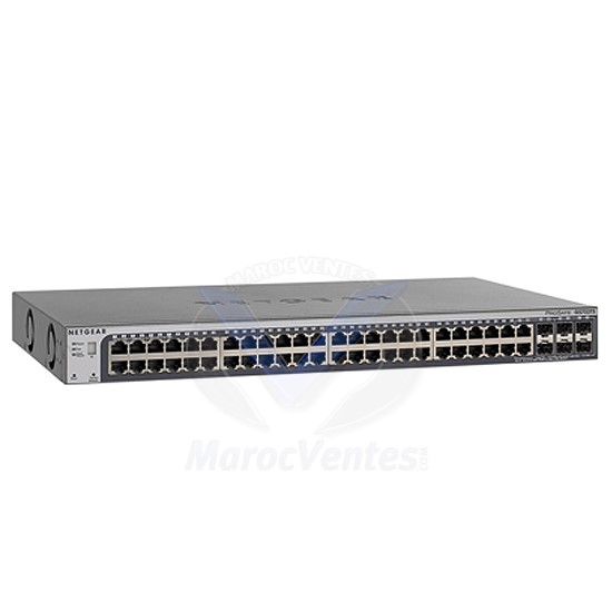 Smart Switch Prosafe Web Manageable 48 ports Gigabit + 2 Combo + 4 optiques 1G - Niveau 2 GS752TSB