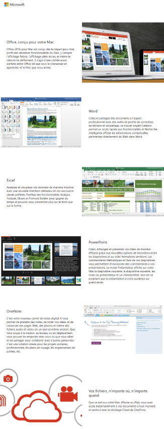 Acheter Microsoft Office Famille et Ãtudiant 2016 pour Mac (GZA-00929) Maroc