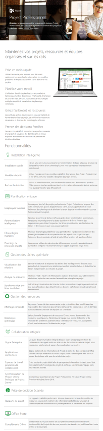 Acheter Microsoft Project Professional 2016 avec 1 Project Server CAL Maroc