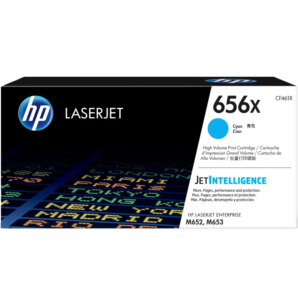 656X Cyan LaserJet Cartouche de toner 22 Pages pour M653 séries CF461X