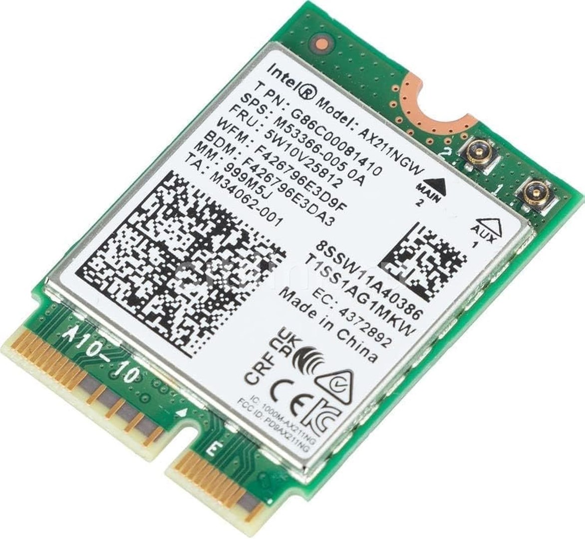 HP INTEL WLAN 6E 2×2 INT AX211NGW GFP2 NV WIFI CARD M53266-001