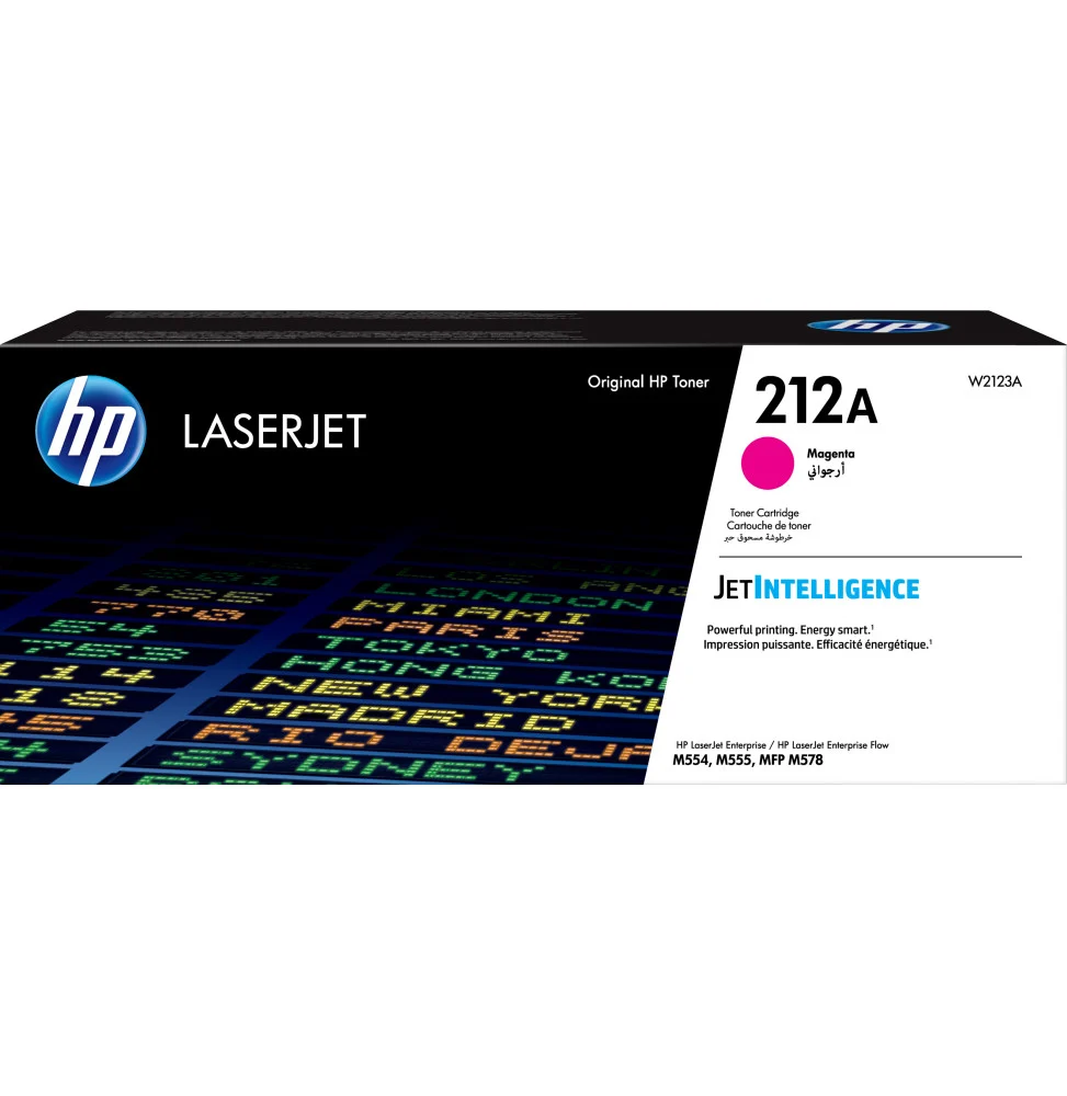 HP 212A Magenta Original LaserJet Toner Cartridge 4500 Pages pour CLJ M555/M554/M578 W2123A