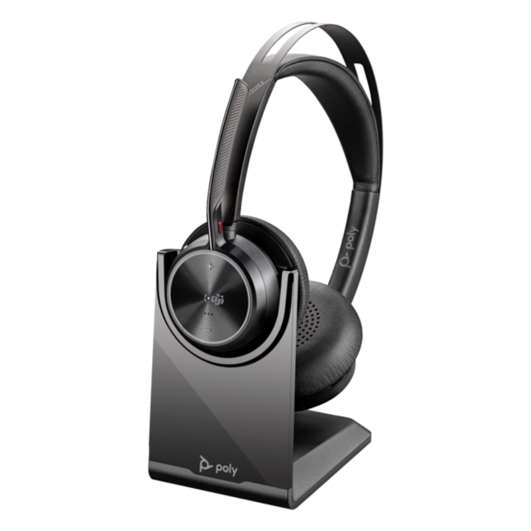Poly Voyager Focus 2 MSTeams Certified USB-C-C Headset +USB-C/A Adapter +Charging Stand 9T9J6AA#AC3