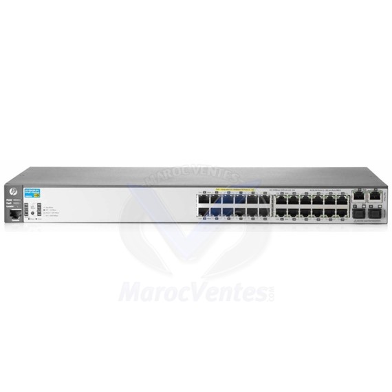 Switch Administrable 2620 24 ports RJ-45 10/100 PoE+ 12,8 Gbits/s SFP J9625A