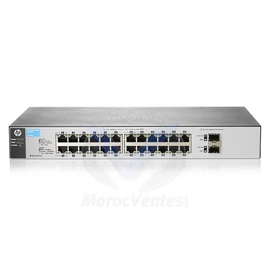 Switch 24 ports 10/100/1000 Mbps + 2 ports combo SFP J9803A
