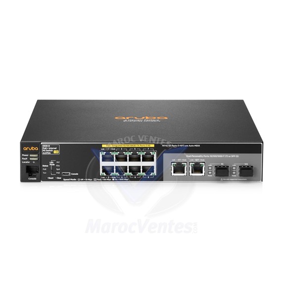 Switch 8 ports PoE+ Internal Power Supply Montable sur rack Géré JL070A