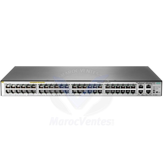 Switch manageable 48 ports Gigabit 10/100/1000 Mbps (24 PoE+) + 4 ports 10 Gbps JL173A