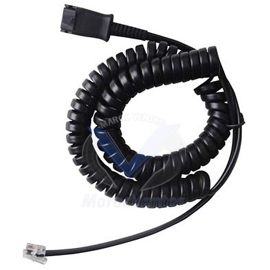 câble inférieur QD dans le connecteur RJ09 K2-PL / QD-01 K2-PL / QD-01