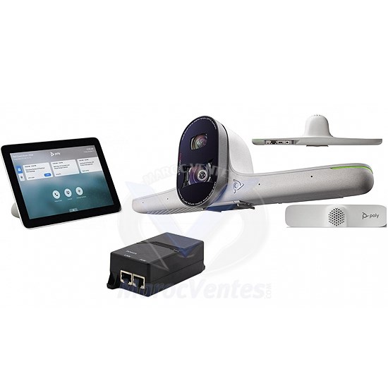 KIT Poly Studio E70 +TC8 +POE Caméra Intelligente pour les Grandes Salles de Réunion KIT E70 +TC8 +POE