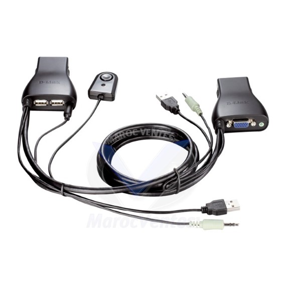 Switch KVM USB à 2 ports avec support audio KVM-222