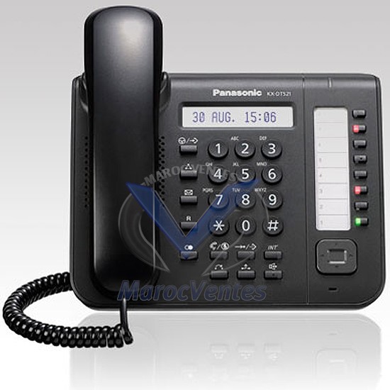 Poste Téléphonique Numérique Standard LCD 1 Ligne 8 Touches KX-DT521X-B