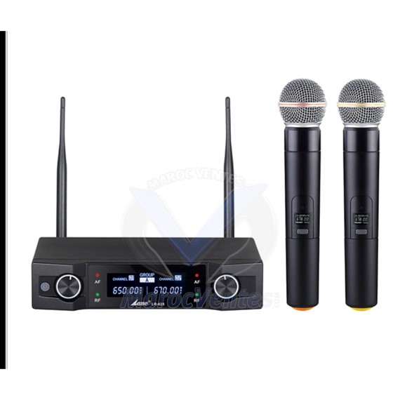 KIT DOUBLE MICRO BALADEUR A MAIN SANS FIL UHF BETA PV-602 PV-602