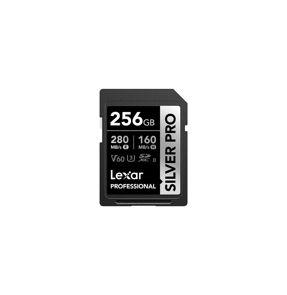Carte SD Silver Pro 256GB Professional SILVER PRO SDXC UHS-II LSDSIPR256G-BNNNG