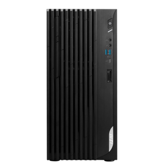 Msi PC BUREAU DP180 I5 14TH, Intel® Core™ i5-14400 (20C (8P + 12E) / 28T, Max Turbo jusqu’à 5,4 GHz, P-core 2,1 / 5,3 GHz, E-core 1,5 / 4,2 GHz, 33 Mo), 8GB DDR5, 1To SSD PCIe® NVMe™ M.2, Graveur DVD±RW, 2X RJ45 INTEL® I226V+INTEL® I219-V, Wi-Fi 6E + Blue