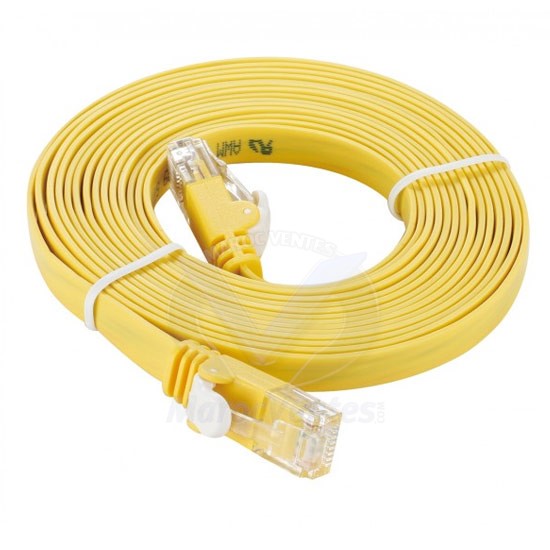 Cat6 UTP Flat PATCH CORD:3M Yellow NCB-C6UYELF1-3