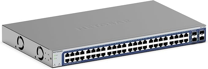 NETGEAR SMART SWITCH 48 PORTS GIGABIT ETHERNET AVEC 2 PORTS CUIVRE/SFP COMBINÉS ET 2 PORTS SFP DÉDIÉS GS748T-600EUS