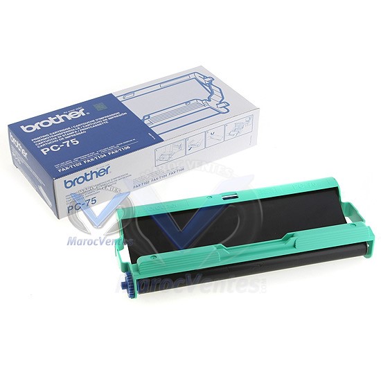 Toner Noir Brother PC-75 BRO-PC-75
