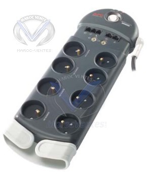 Parasurtenseur 8 prises avec protection téléphone / modem, audio-vidéo et réseau PF8VNT3-FR