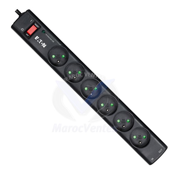 Multiprise parafoudre 6 prises avec protection téléphonique PS6TF