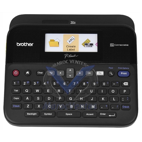 Etiqueteuse professionnelle monochrome transfert thermique USB PT-D600VP