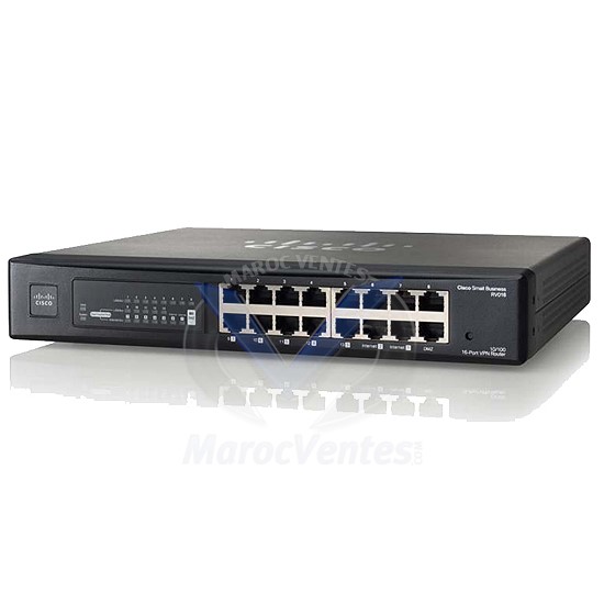 Routeur VPN 10/100 8 ports LAN + 5 ports LAN/WAN + 2 ports WAN + 1 port DMZ RV016-G5