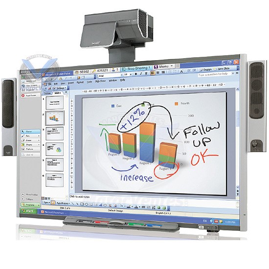 Tableau blanc interactif 77 pouces avec Vidéo projecteur integré-Tableau blanc interactif 87 pouces avec projecteur integré